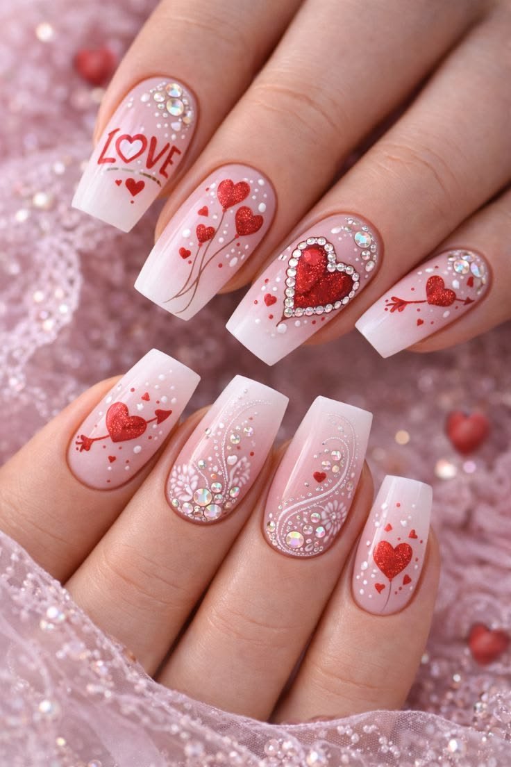 18 Gorgeous Valentine Nail Art Designs