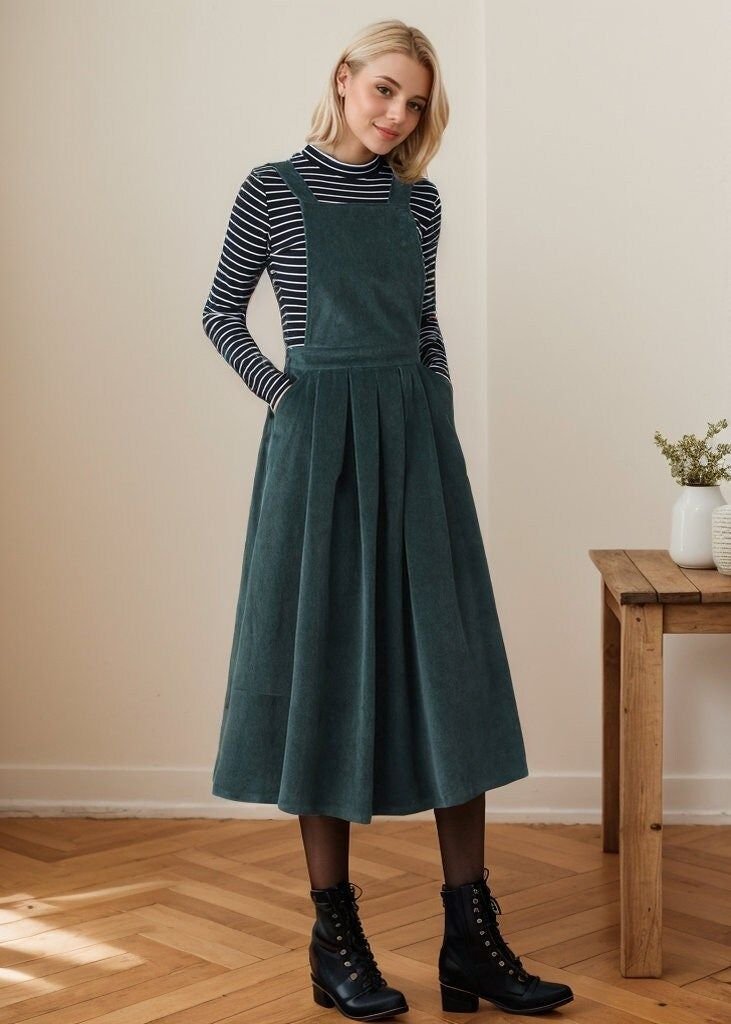 7. Corduroy Pinafore Dress