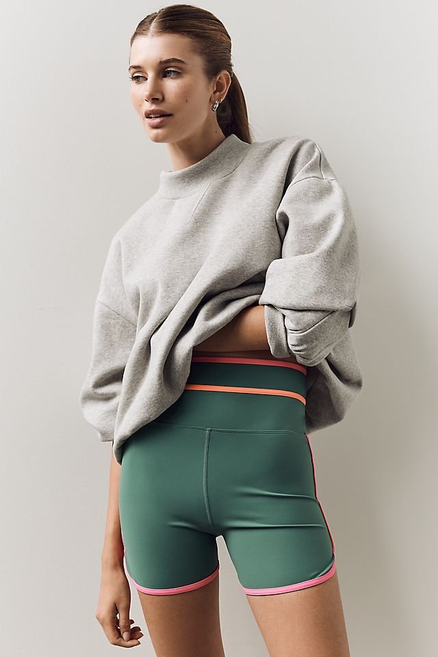 9. Graphic Sweatshirt + Bike Shorts