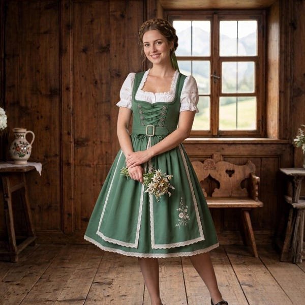 5. Green Loden Dirndl