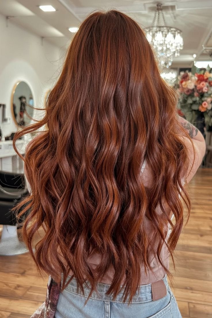 Cinnamon hair color idea 3 - warm spice tones for autumn