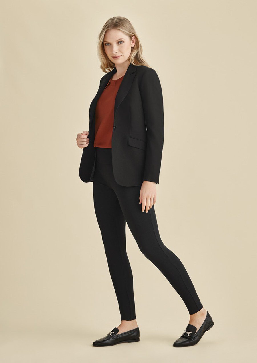 Blazer with ponte leggings smart casual outfit