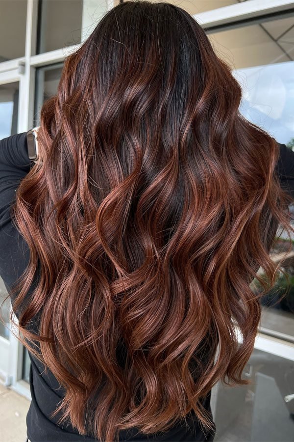 Cinnamon hair color idea 8 - warm spice tones for autumn