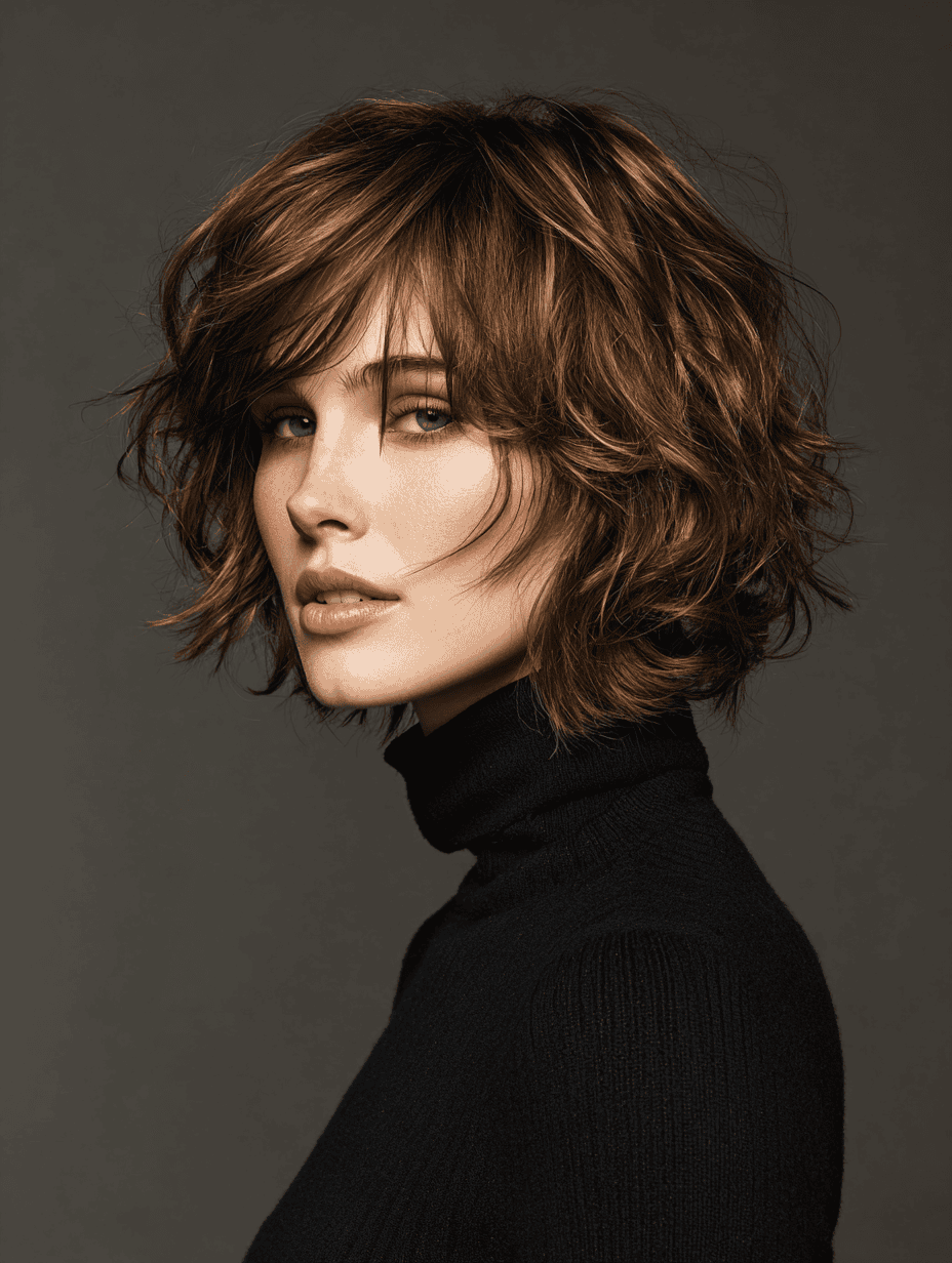 Tousled Messy Bob