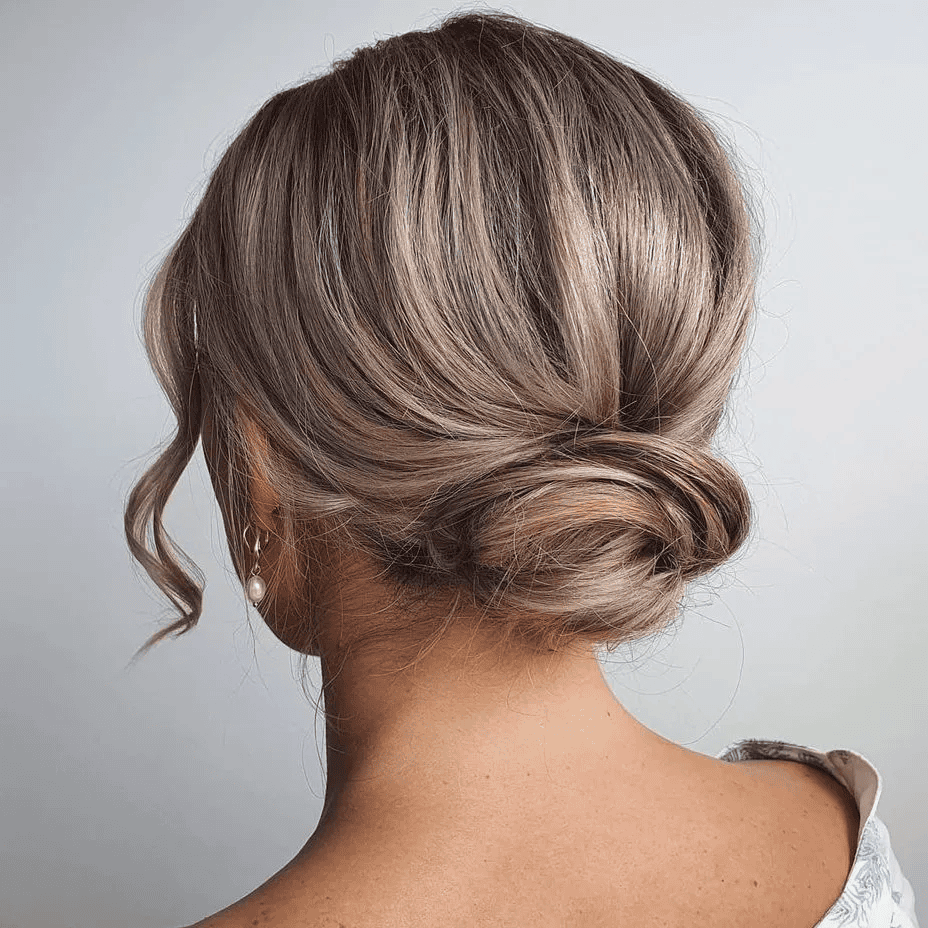 Low Chignon for Short Hair