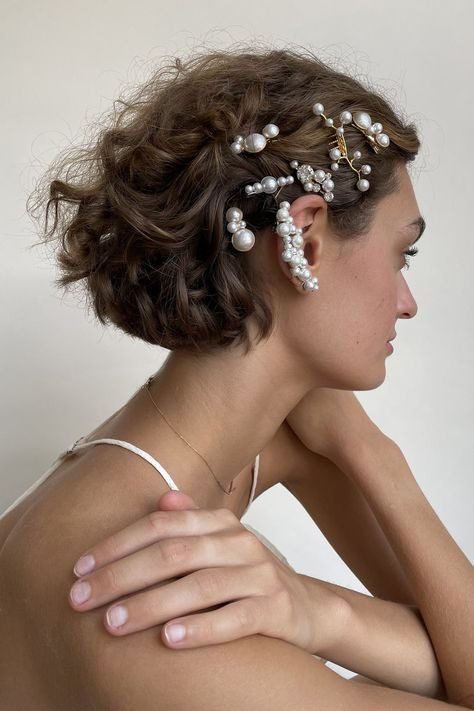 Pearl and Crystal Hair Pins