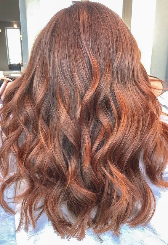 Cinnamon hair color idea 17 - warm spice tones for autumn