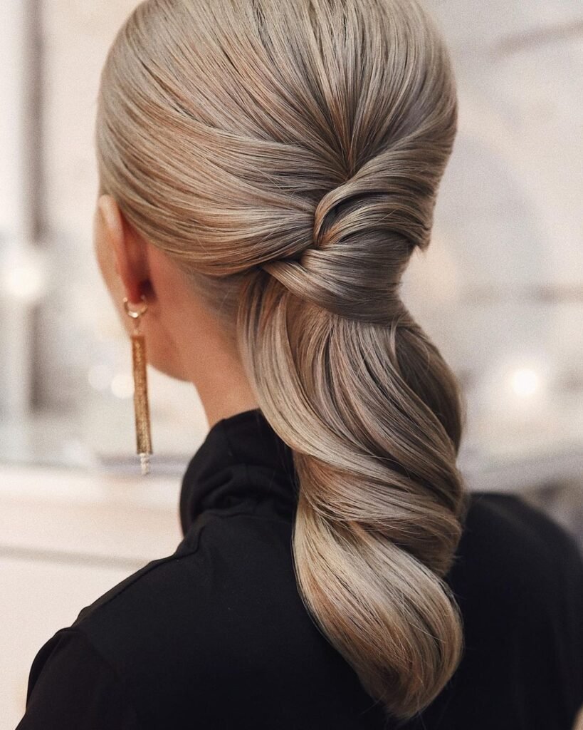 Low Twisted Ponytail hairstyle