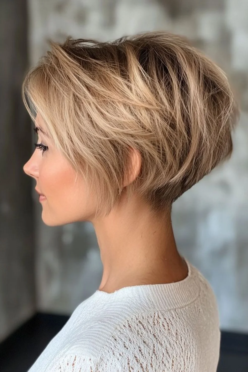 Classic layered bixie pixie bob haircut