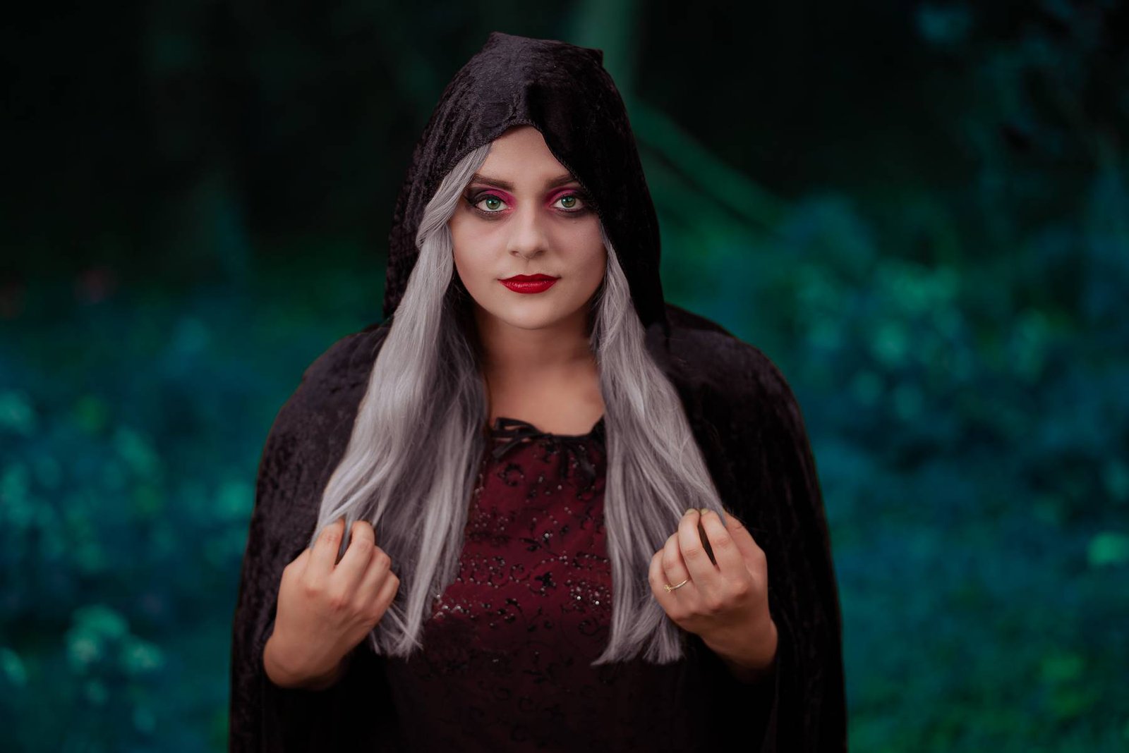 minimalist modern vampire halloween costume black dress