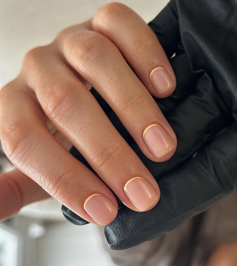 7. Rust Micro French Tips