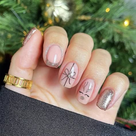 Rose Gold Holiday Fade Tips