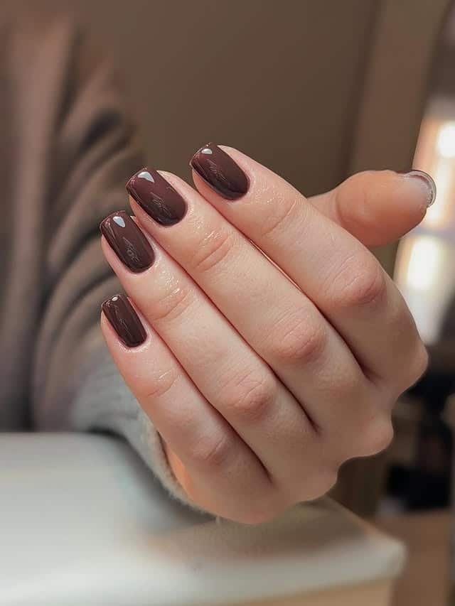 14. Espresso Short Coffin Nails