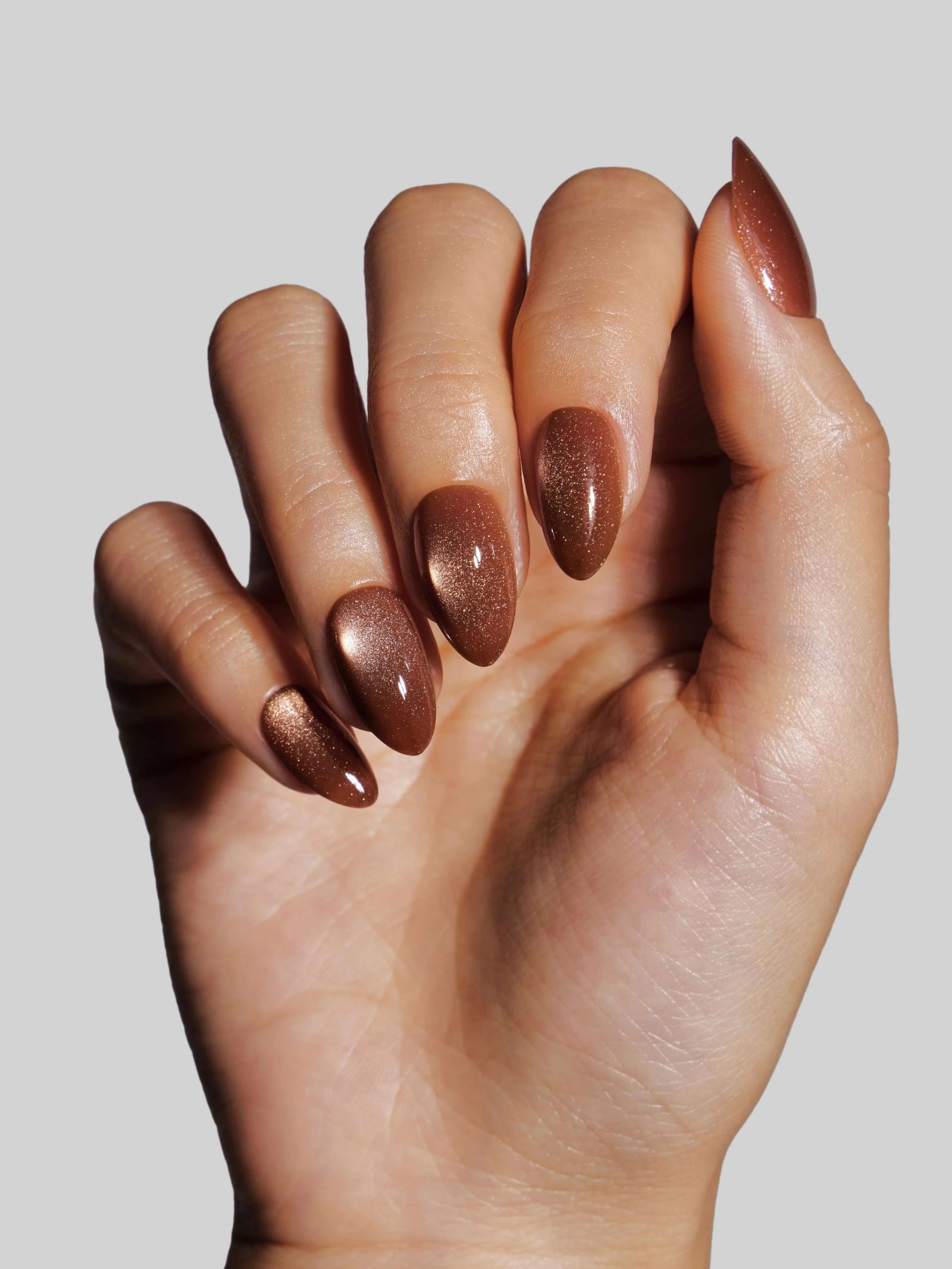 17. Cinnamon Shimmer Nails