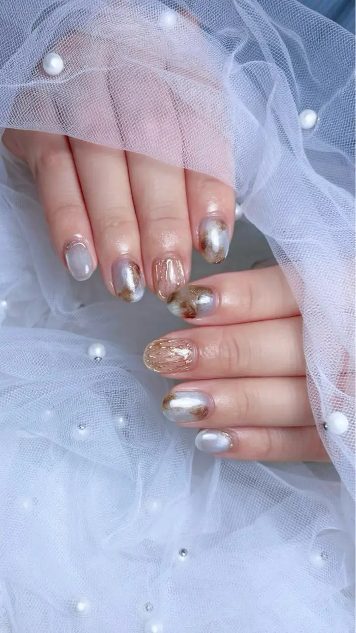 21. Bronze Foil Tips on Taupe