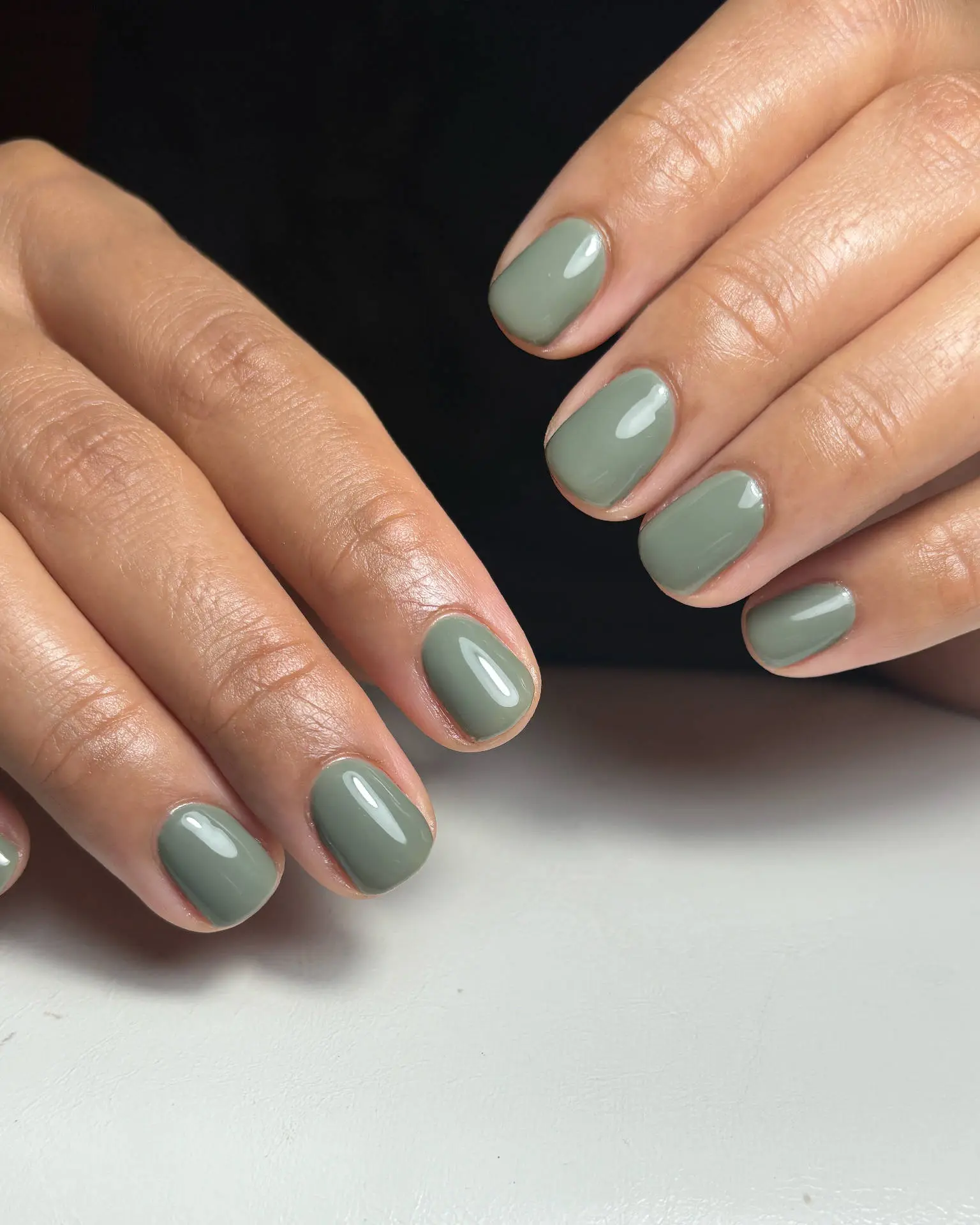 24. Sage Green October Nails