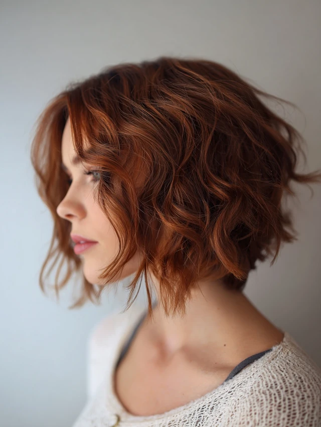 6. Auburn Lob with Soft Waves