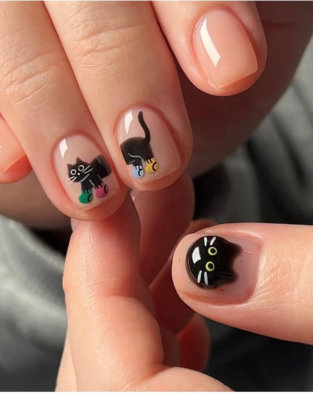 Candy Corn French Tips - Halloween nail art