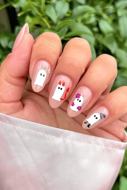 Friendly Witch Fingers - Halloween nail art