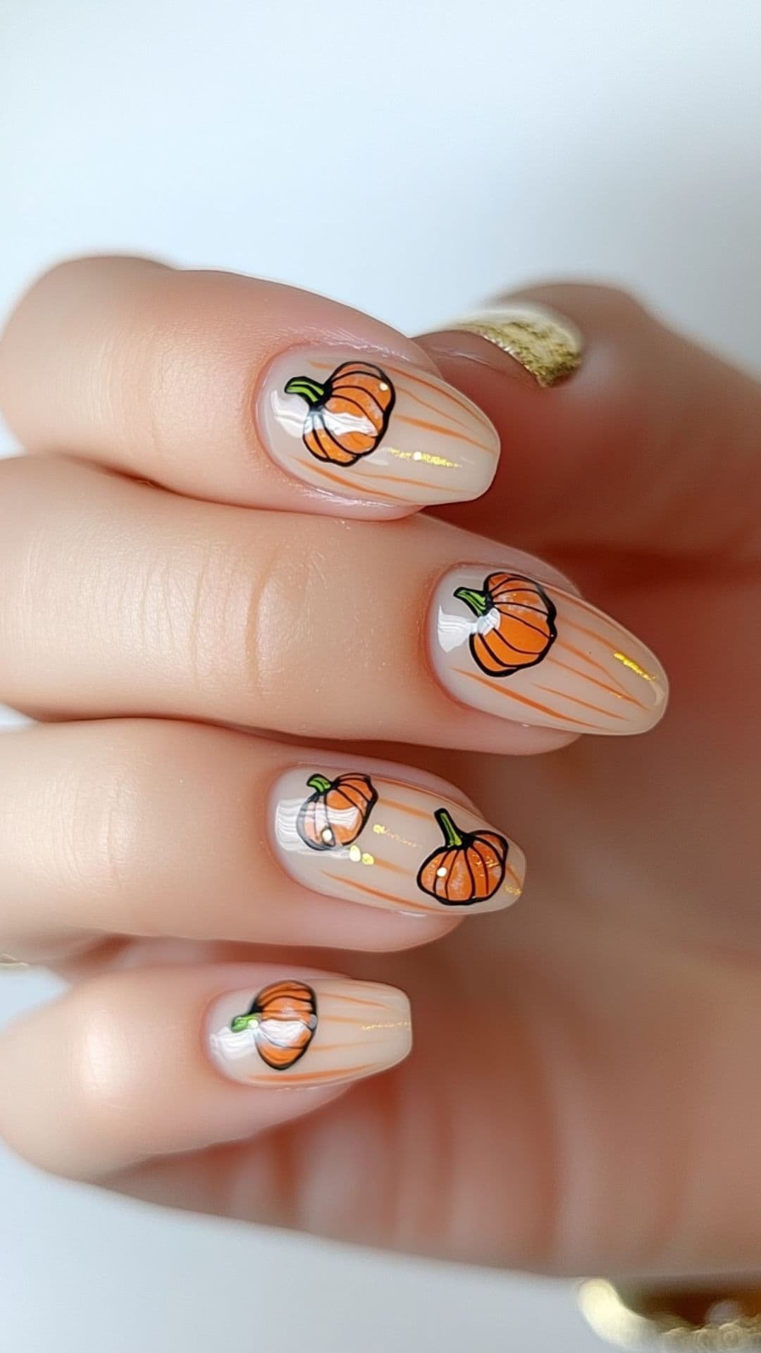 Kawaii Halloween Faces - Halloween nail art