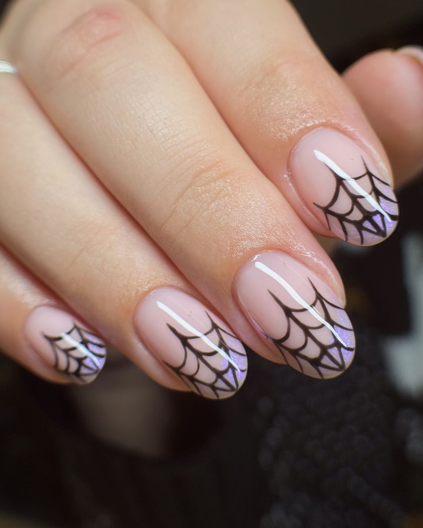 Pumpkin Vines and Leaves - Halloween nail art