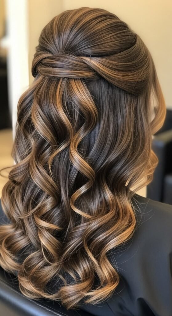 Classic Half-Up Half-Down Curls