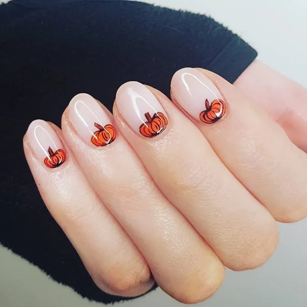 Milky Nude with Tiny Pumpkin Faces