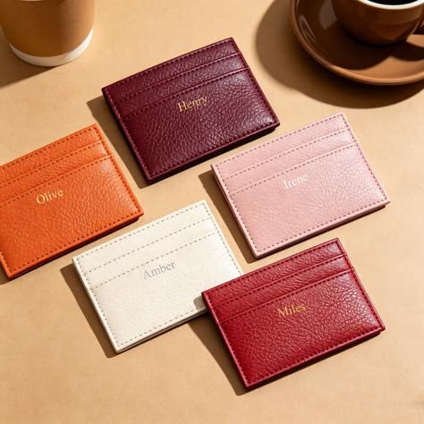 Designer leather card wallet gift