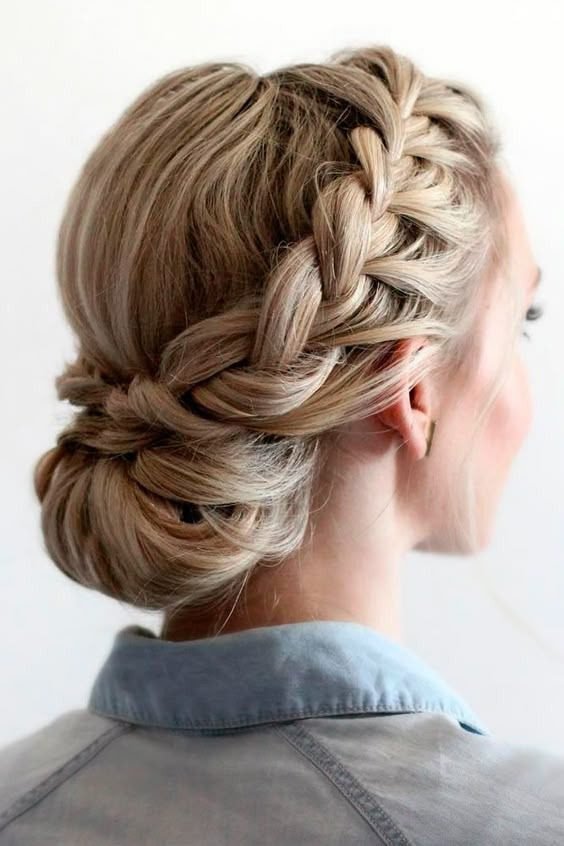 Dutch Braid Into a Bun