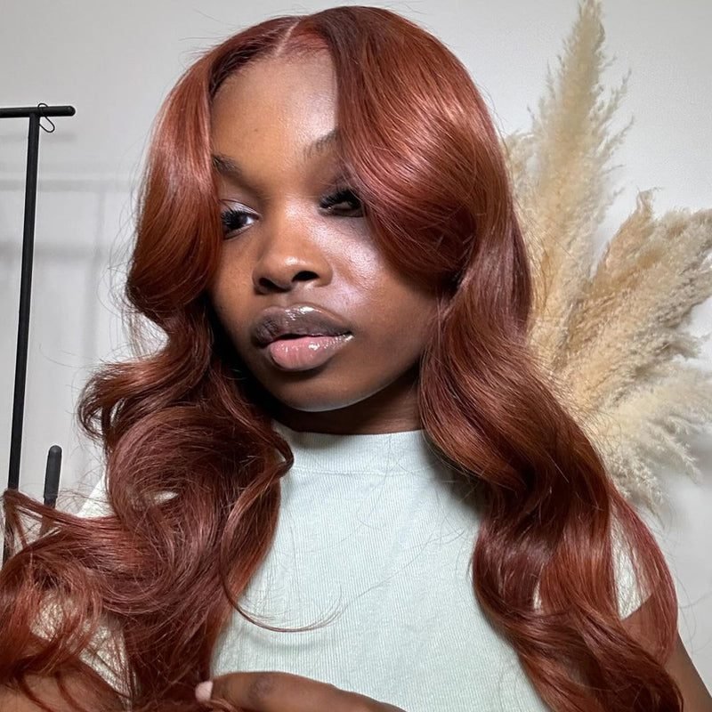 Cowboy copper hair color on dark skin - stunning variation 9