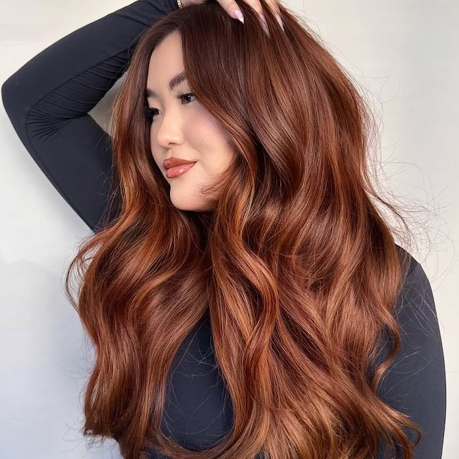 Cowboy copper hair color on dark skin - stunning variation 10