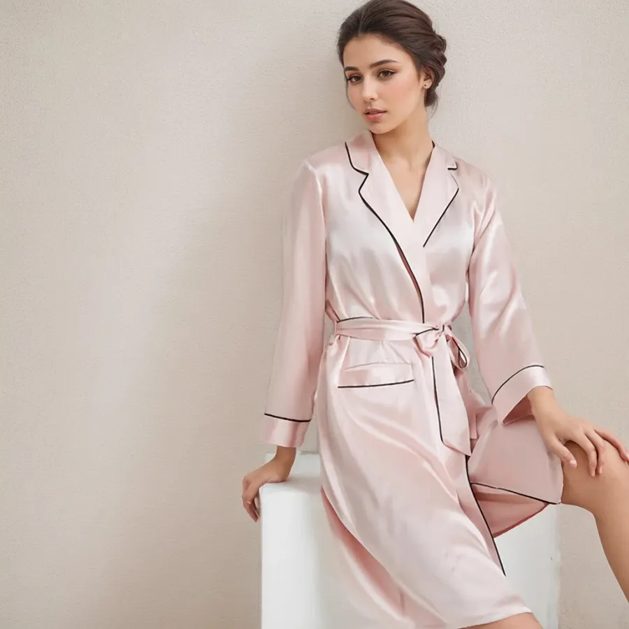 Elegant silk robe gift for her
