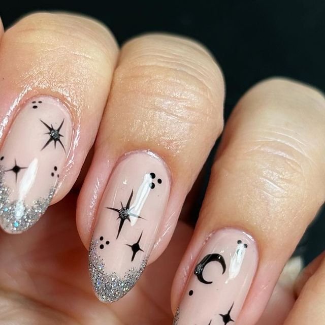 Sand Nude with Starry Night Sky