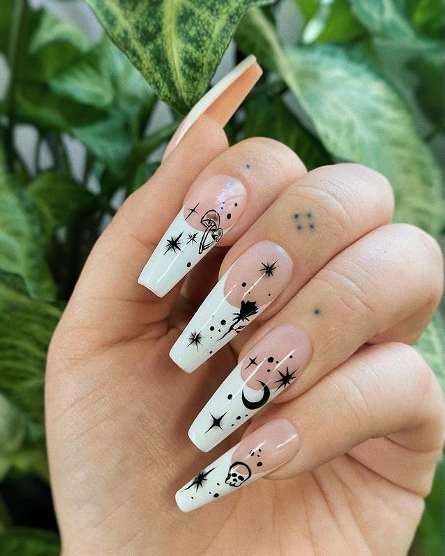 Nude with Tiny Witch Broom Accent