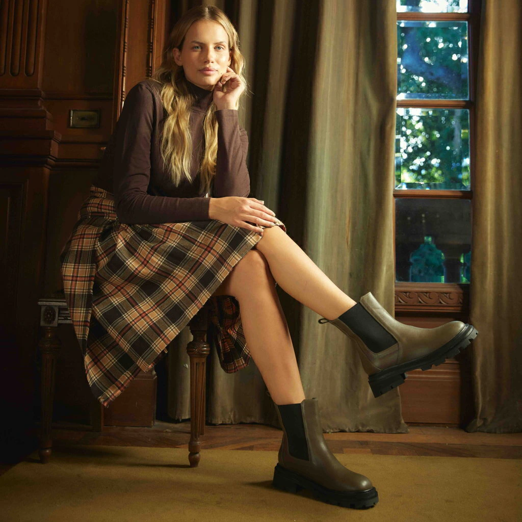 Chunky chelsea boots autumn outfit