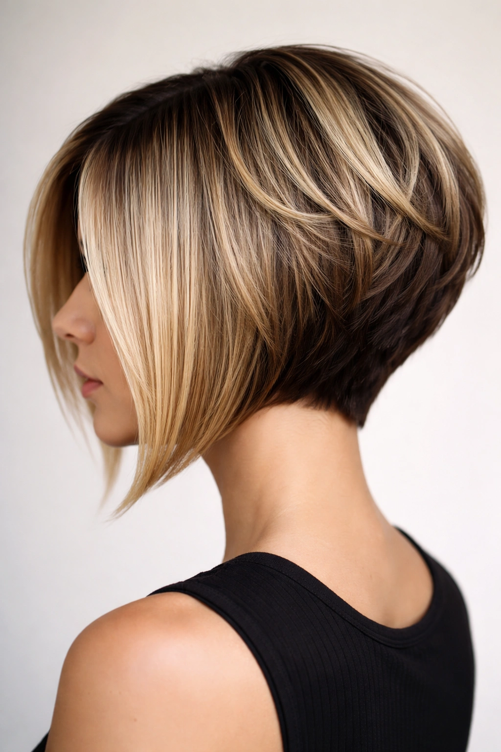 Classic graduated stacked bob haircut