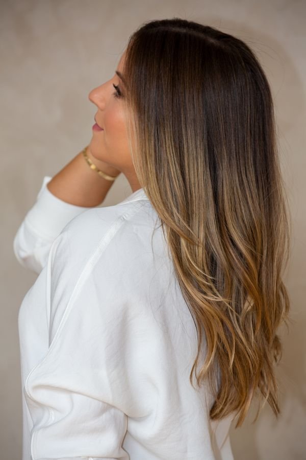 Classic bronde balayage on long hair