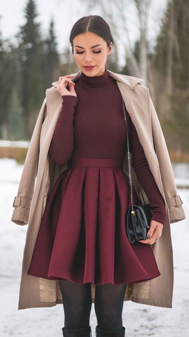 Cashmere Sweater Dress + Over-Knee Boots - 18+ Fall Date Night Outfits