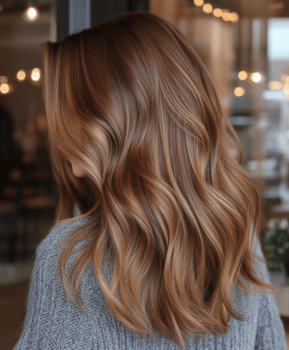Toffee bronde hair color