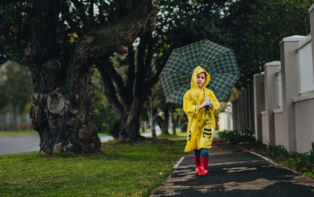 Clear raincoat over going out top and jeans college outfit