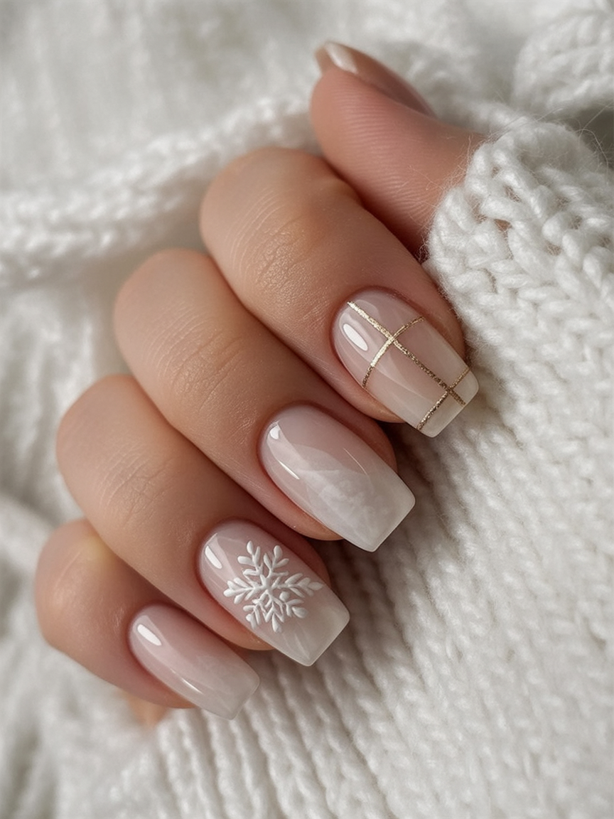 Nude With White Snow Tips