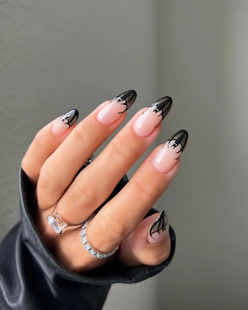 Pumpkin French Tips - Halloween nail art