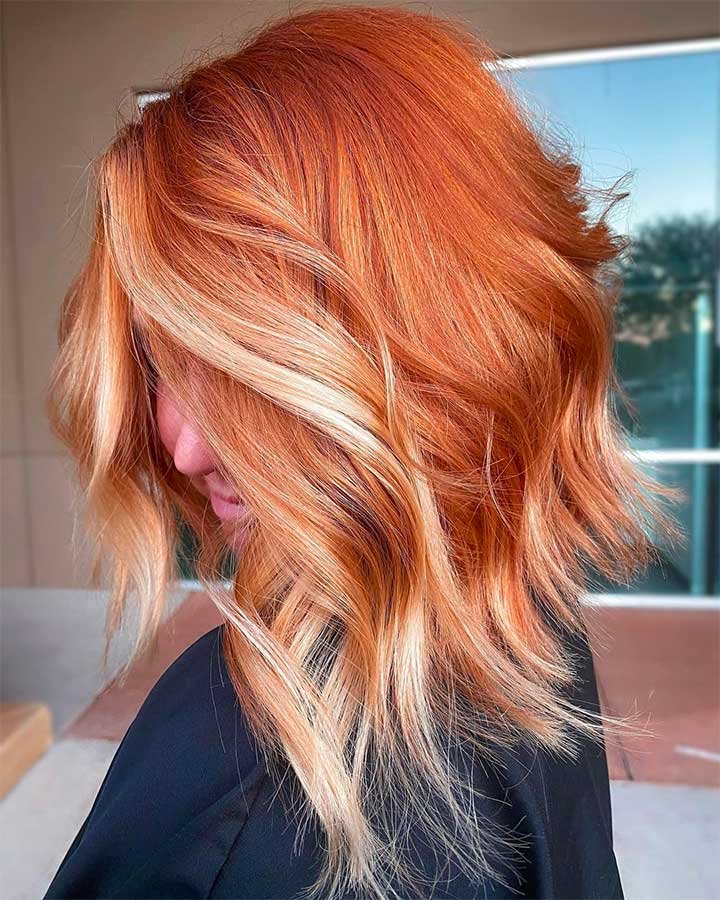 Subtle pumpkin spice hair color idea 3 for autumn