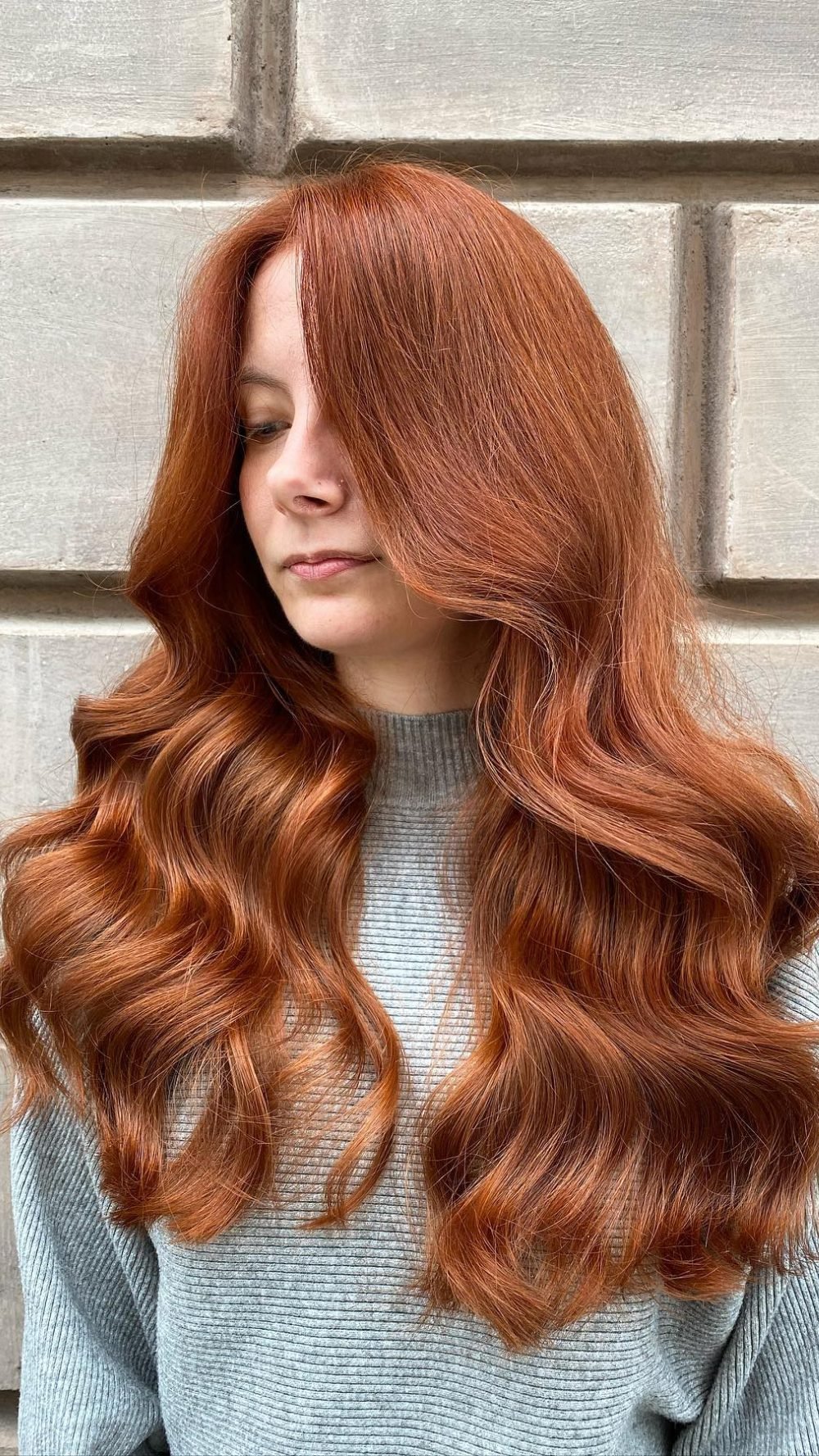 Subtle pumpkin spice hair color idea 7 for autumn