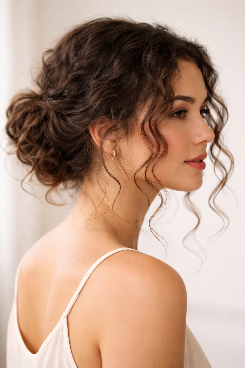 Curly Low Bun