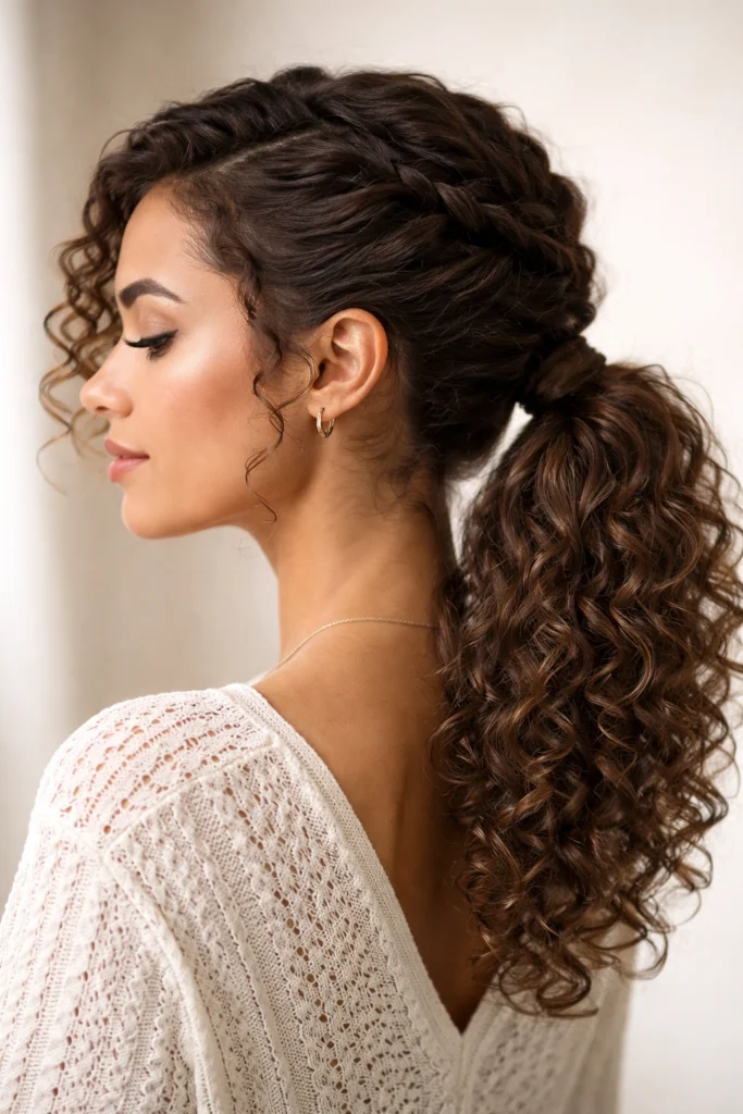 Curly Side Ponytail