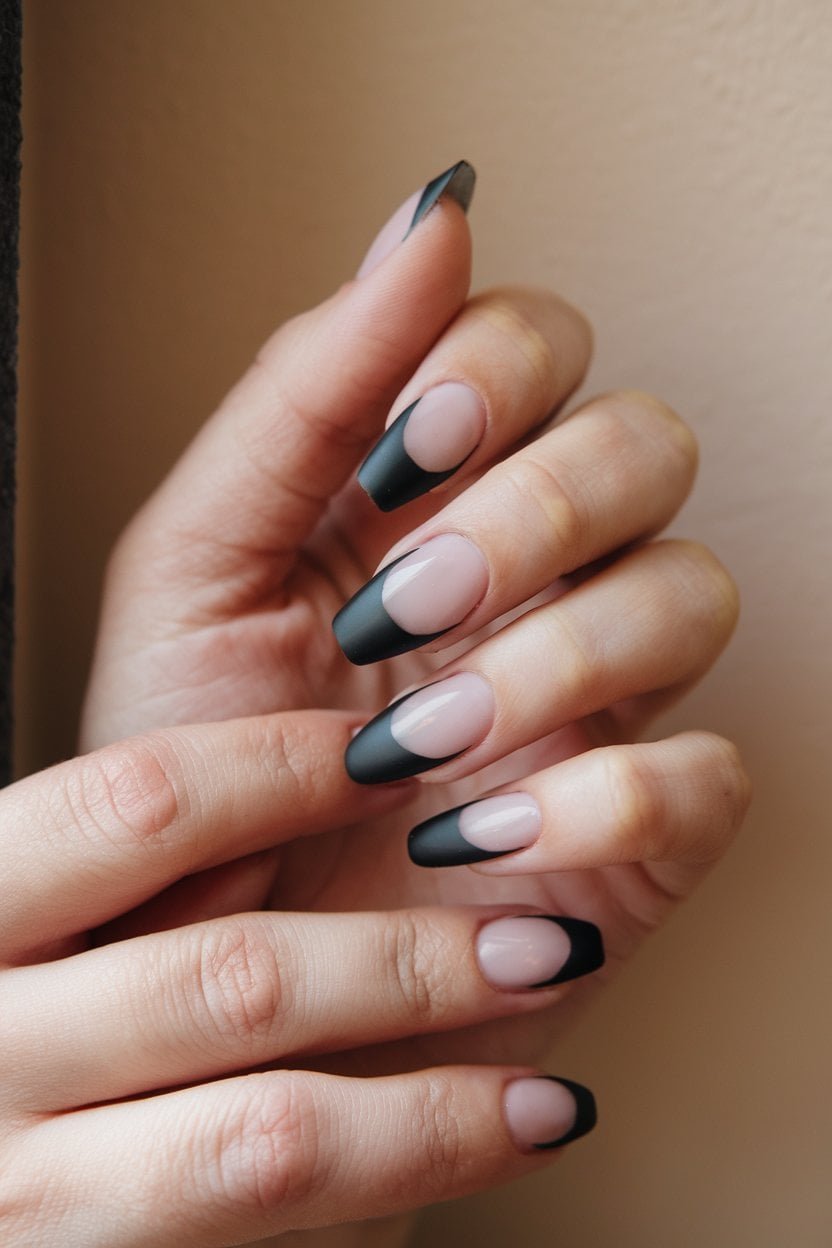 Matte Black Tips, Glossy Base
