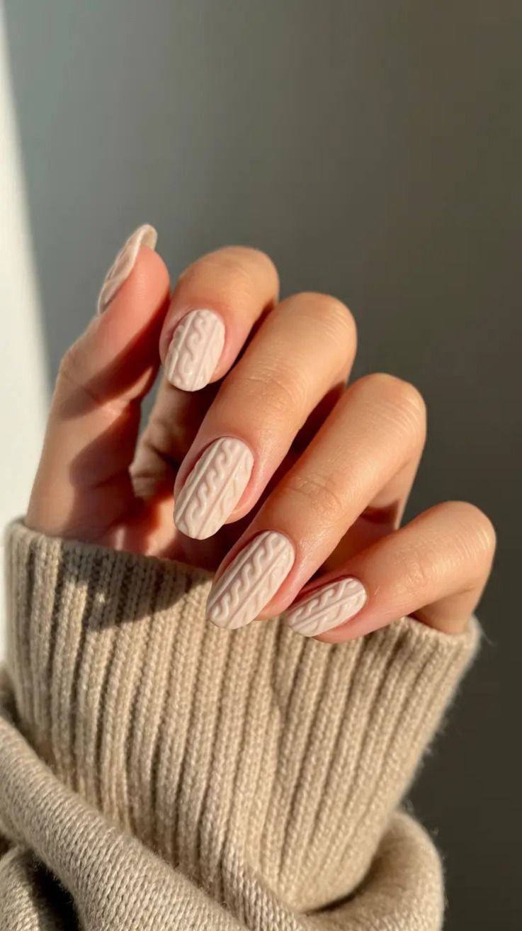 Cream Cable Knit Texture