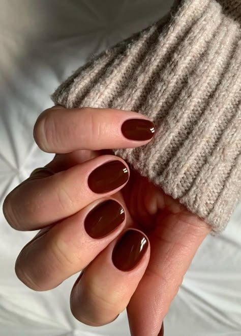 Dark chocolate brown nail polish elegant
