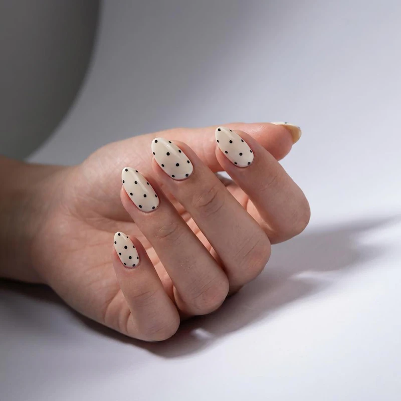 10. Cream With Black Micro Dots